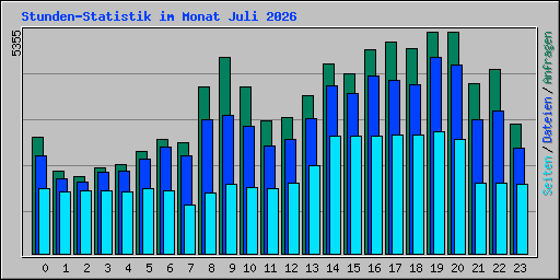 Stunden-Statistik im Monat Juli 2026